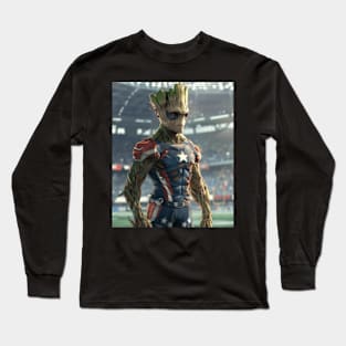 Groot Vs Atlanta Braves Groot Grounders Long Sleeve T-Shirt